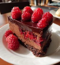 chocolate raspberry mousse cake 2
