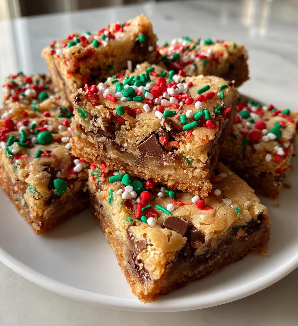 christmas cookie bars - detail 1