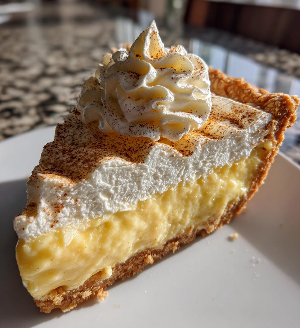 christmas eve cinnamon vanilla creamy custard pie - detail 1