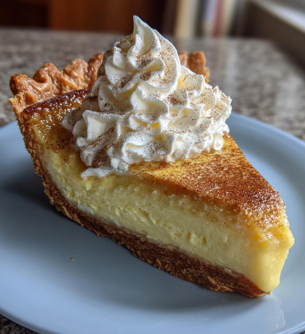 christmas eve cinnamon vanilla creamy custard pie