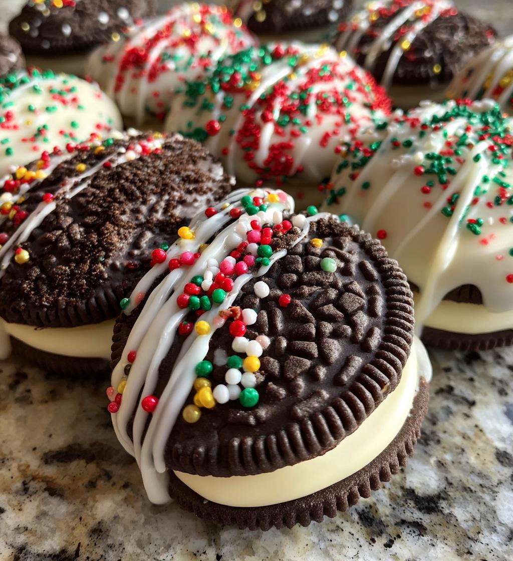 christmas oreo ornaments - detail 1