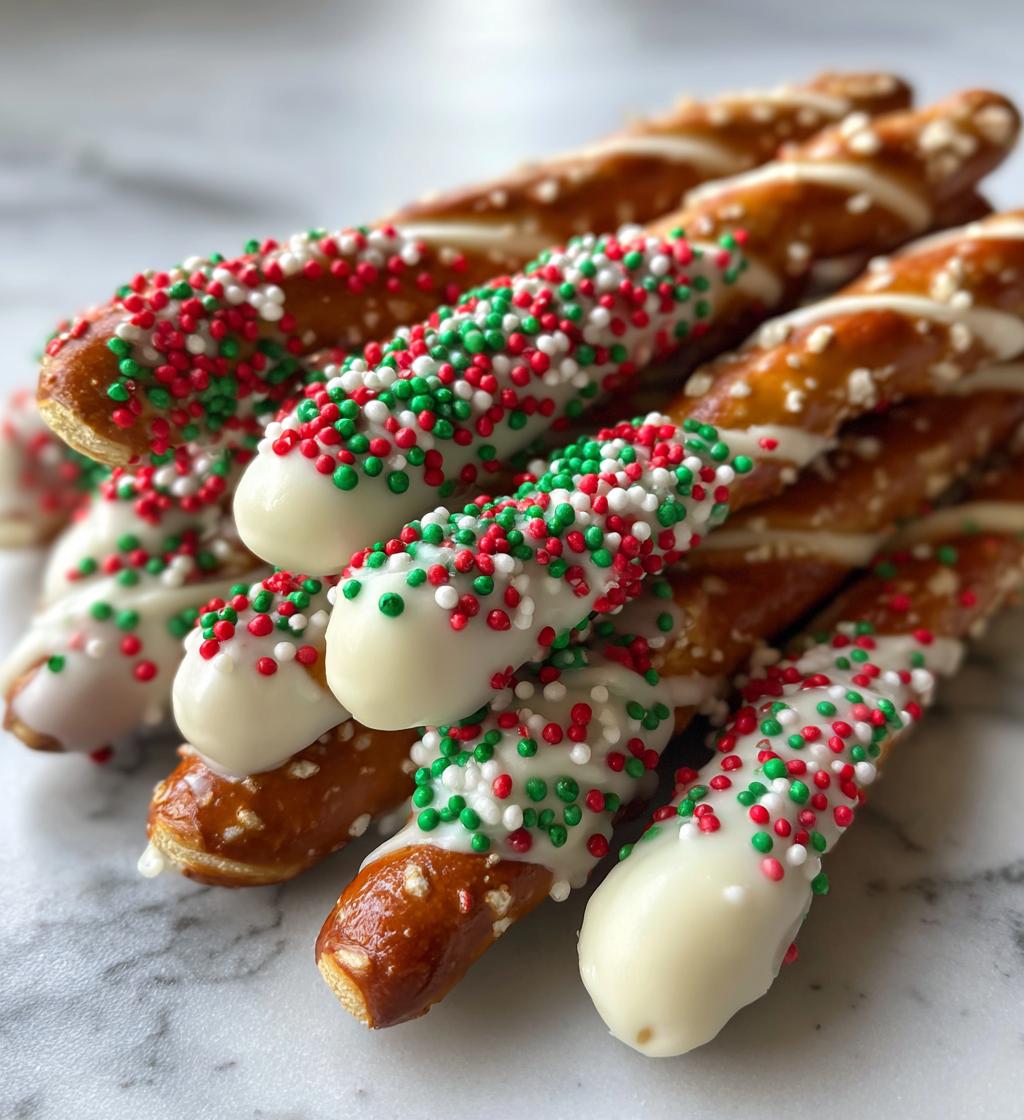 christmas pretzel rods recipe - detail 1