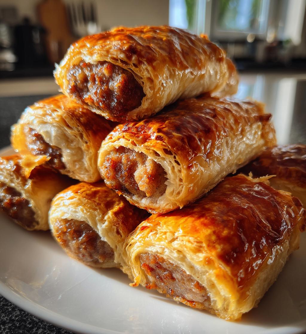 christmas sausage rolls - detail 1