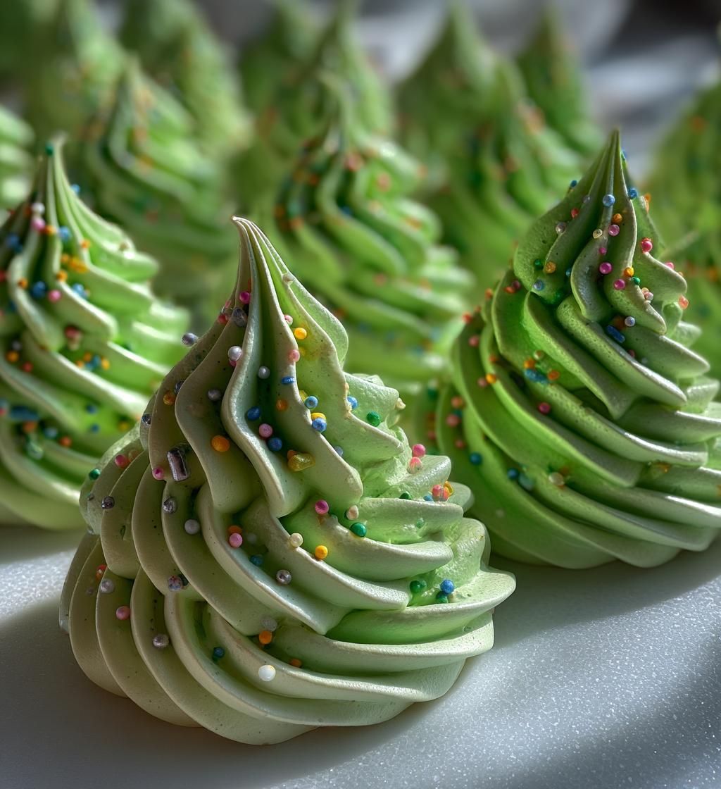 christmas tree meringues