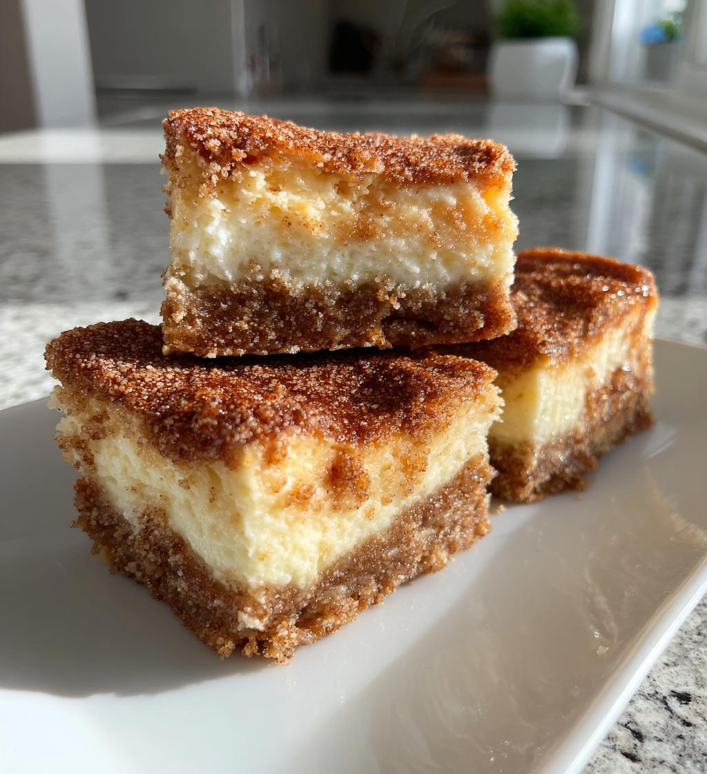 cinnamon churro cheesecake bars