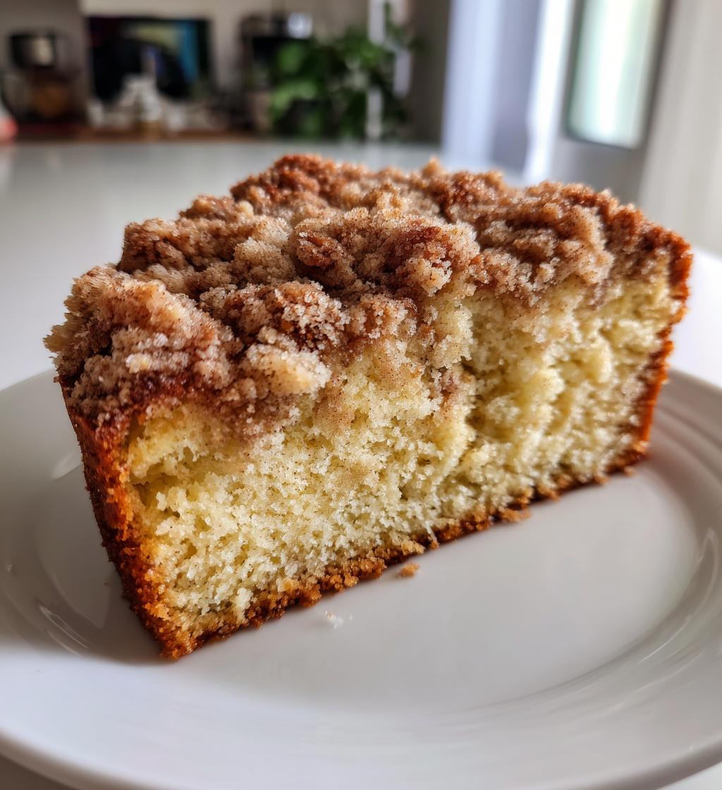 cinnamon coffee cake with streusel crumb topping - detail 1