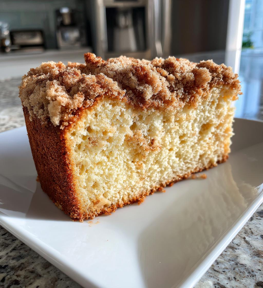 cinnamon coffee cake with streusel crumb topping