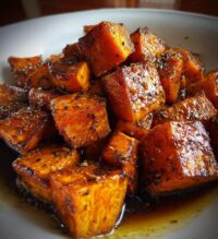 cinnamon maple roasted sweet potatoes