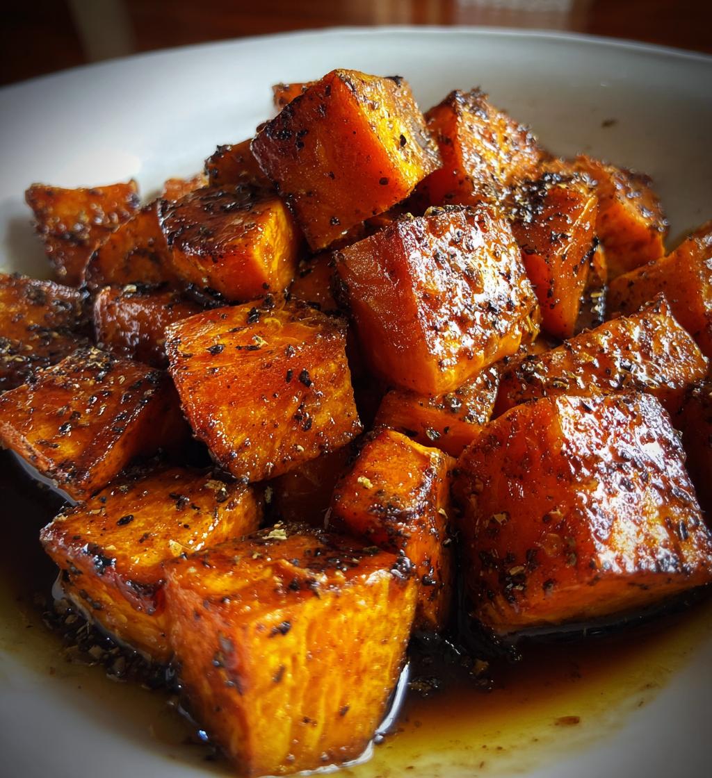 cinnamon maple roasted sweet potatoes