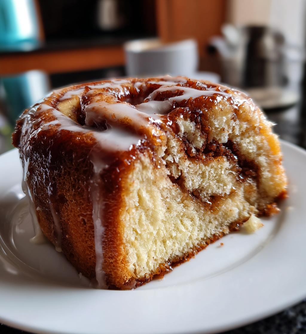cinnamon roll cake - detail 1
