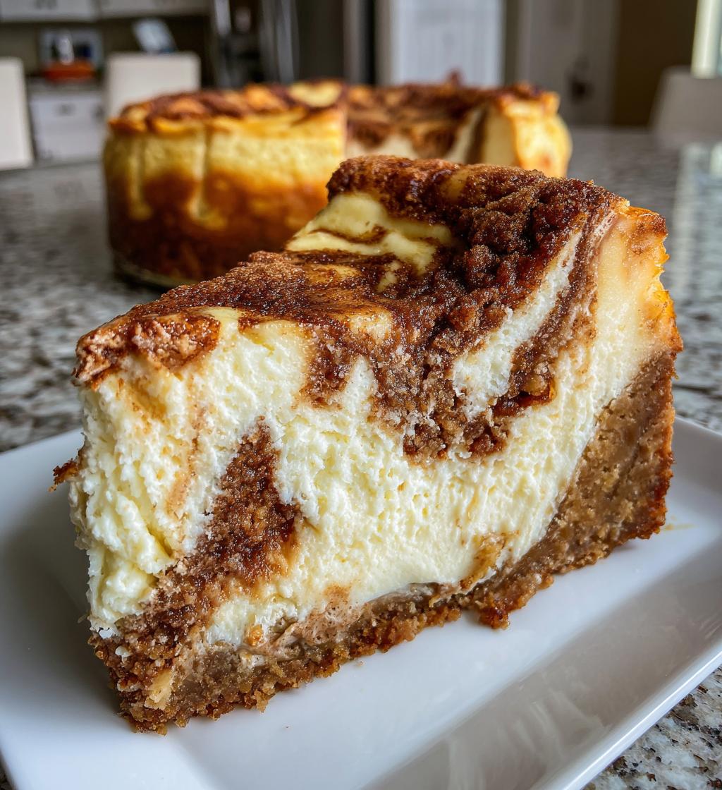 cinnamon roll cheesecake - detail 1