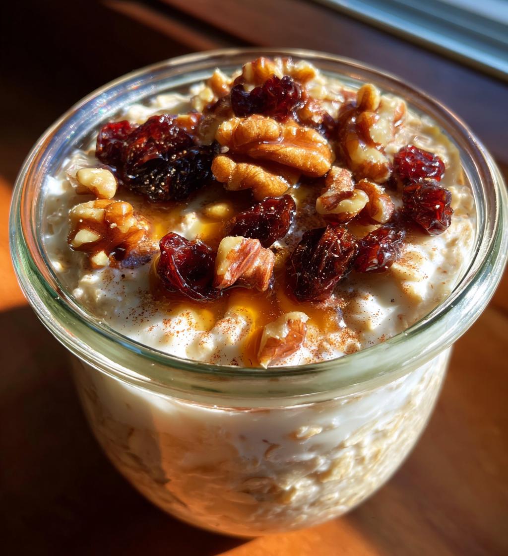 cinnamon roll overnight oats