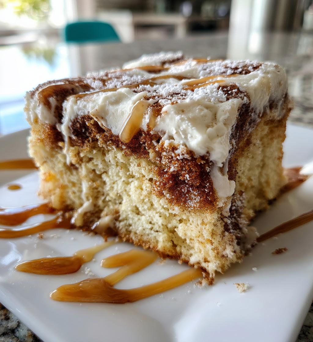 cinnamon roll poke cake
