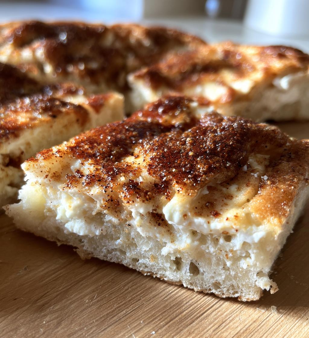 cinnamon sugar pizza made with crescent rolls - detail 1