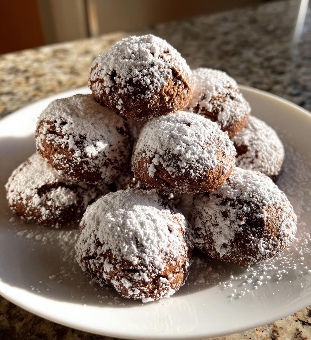 classic chocolate snowball cookies recipe - detail 1