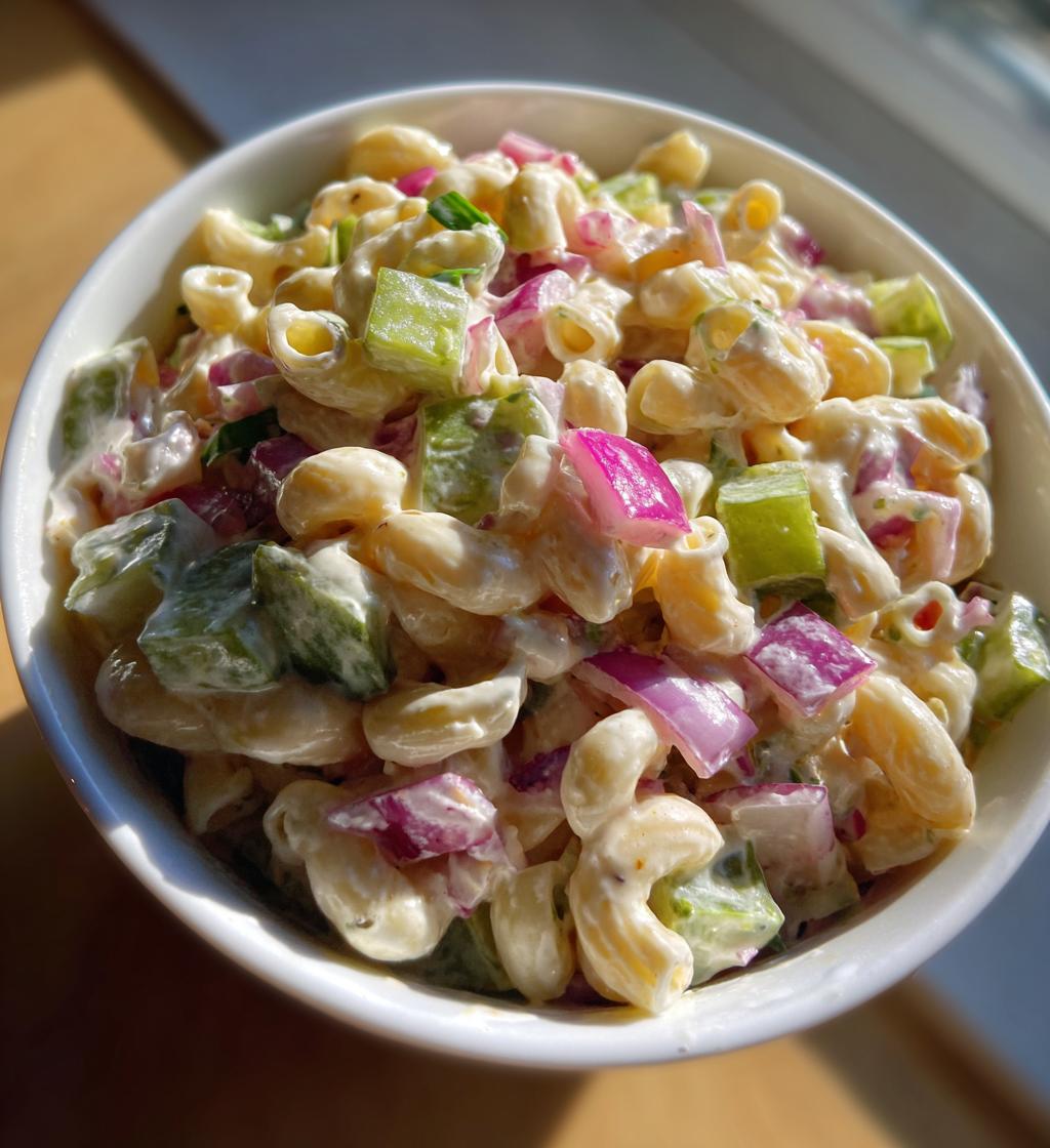 classic dill pickle macaroni salad - detail 1
