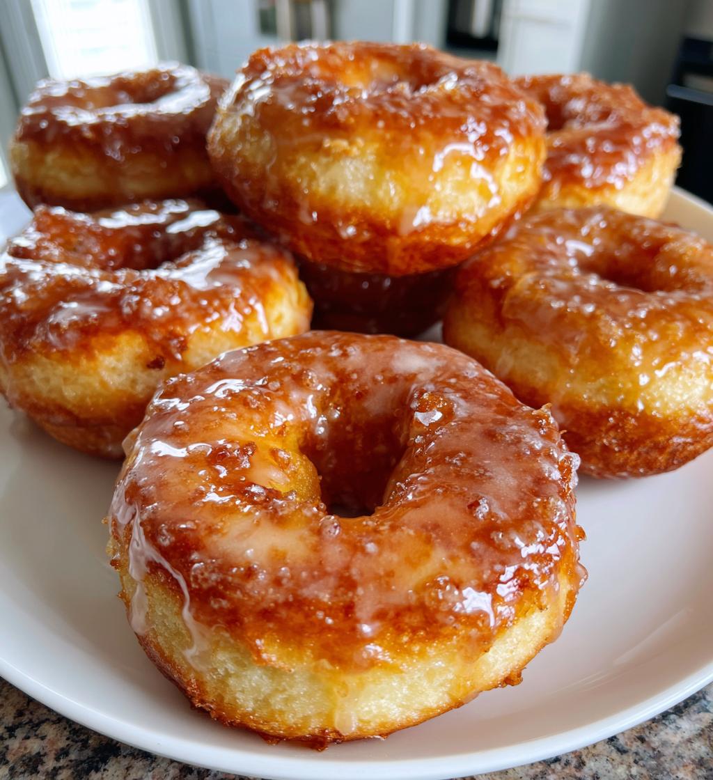 classic peach cobbler cheesecake donuts - detail 1