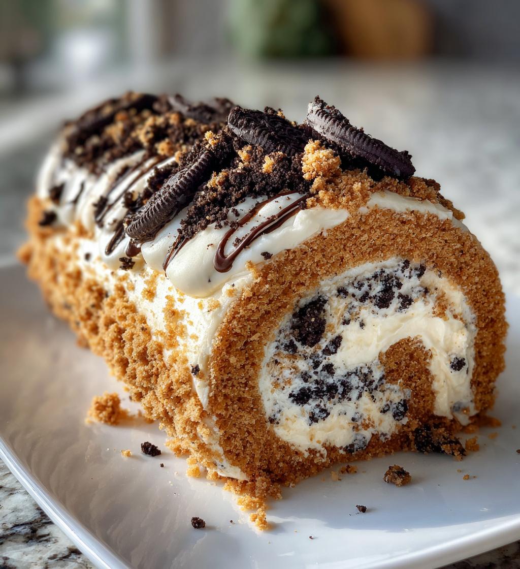 cookies and cream cake roll - detail 1