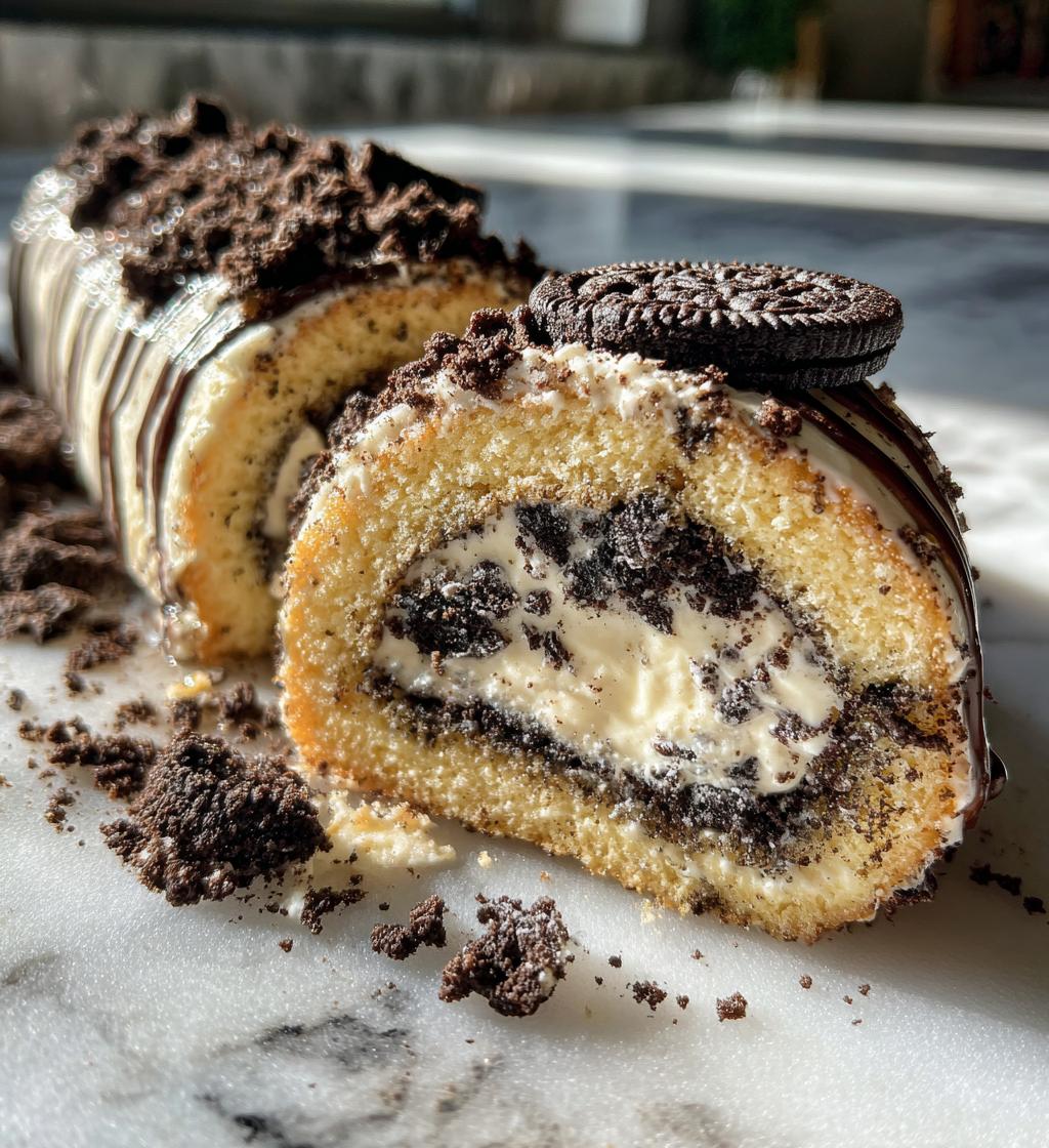 cookies and cream cake roll