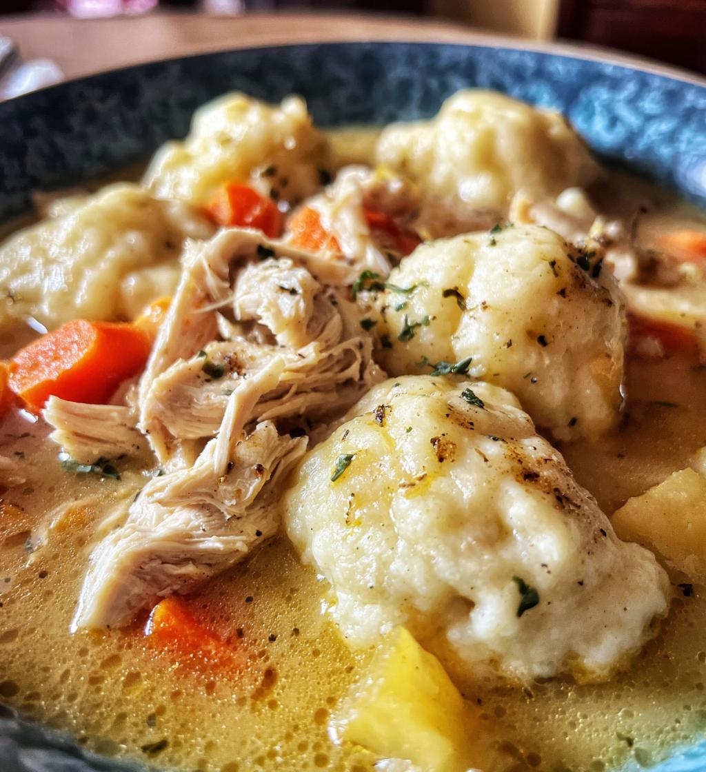 cracker barrel homemade chicken dumplings - detail 1