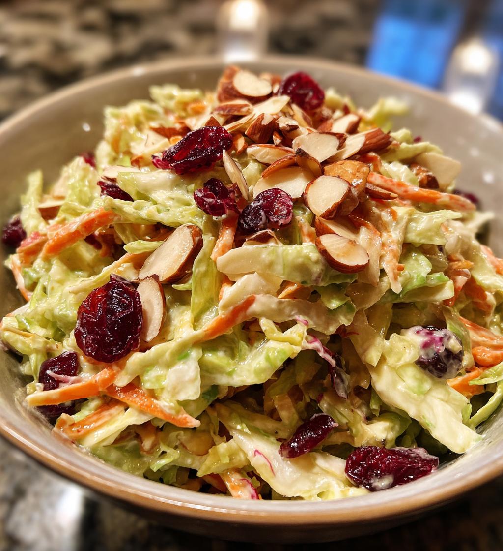 cranberry almond thanksgiving slaw recipe - detail 1