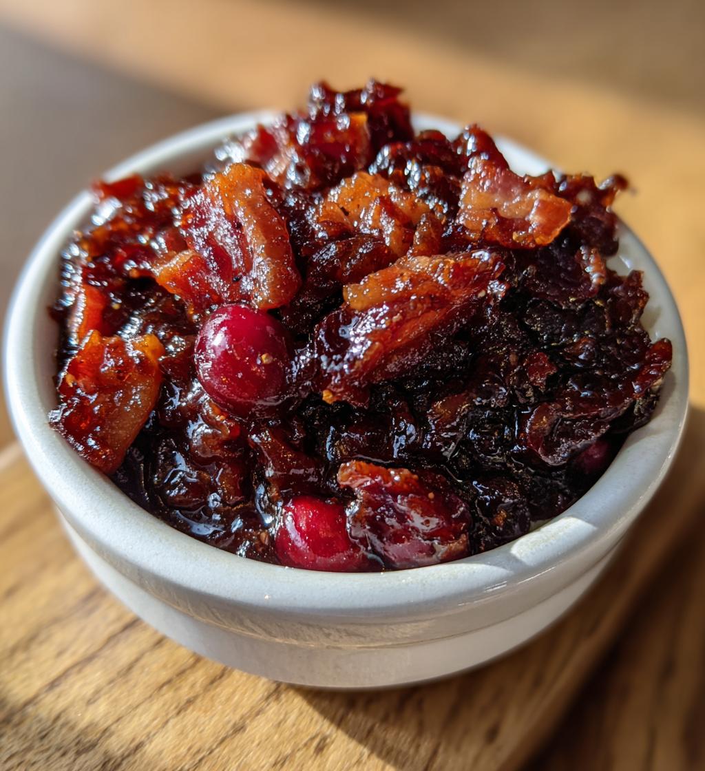 cranberry bacon jam - detail 1