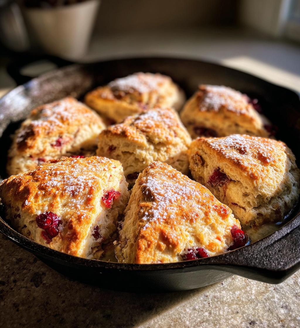 cranberry cinnamon skillet biscuits - detail 1