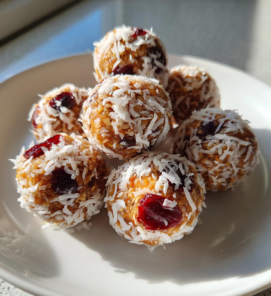 cranberry coconut energy balls
