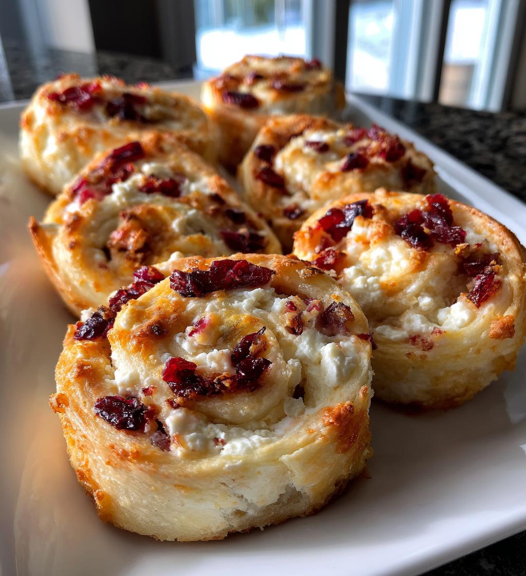 cranberry feta pinwheels - detail 1