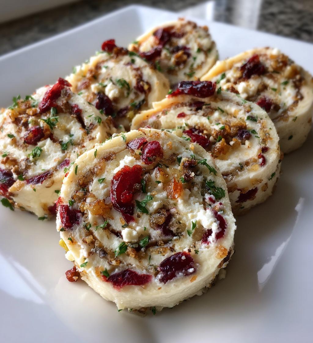 cranberry feta pinwheels