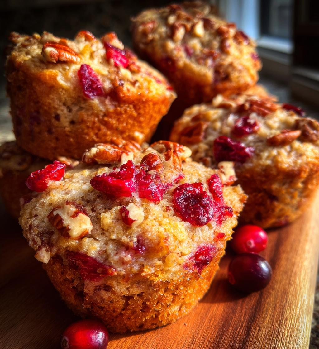 cranberry orange pecan muffins - detail 1