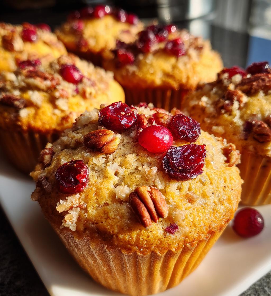 cranberry orange pecan muffins