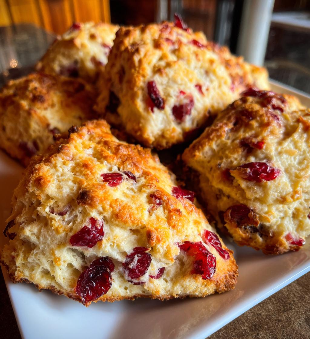 cranberry orange scones - detail 1