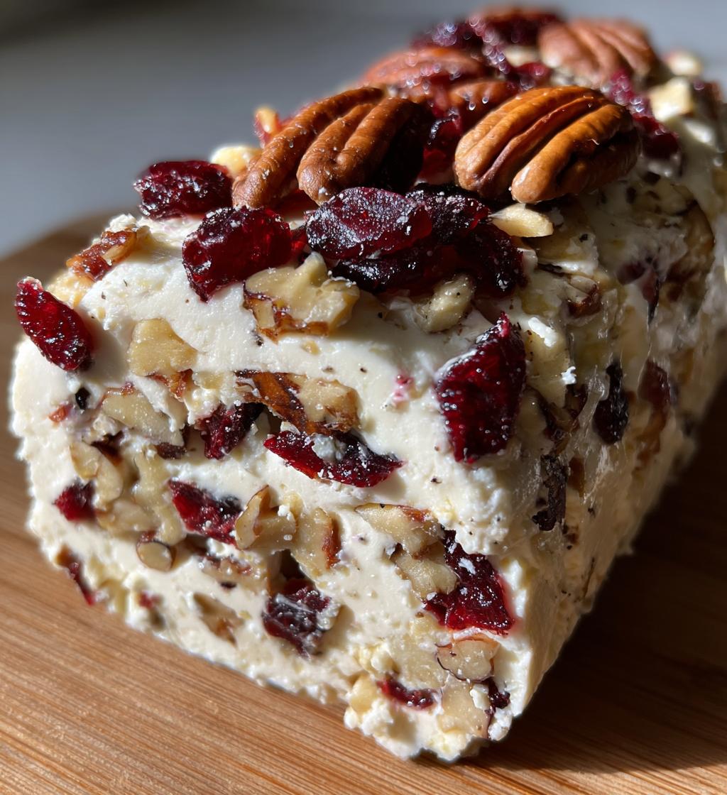 cranberry pecan cheese log