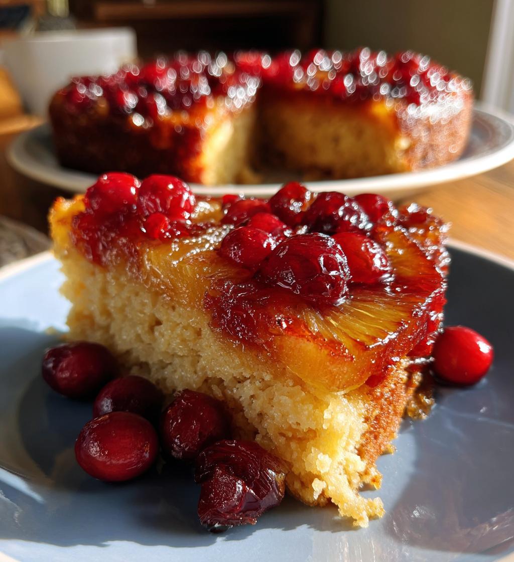 cranberry pineapple upside down cake - detail 1