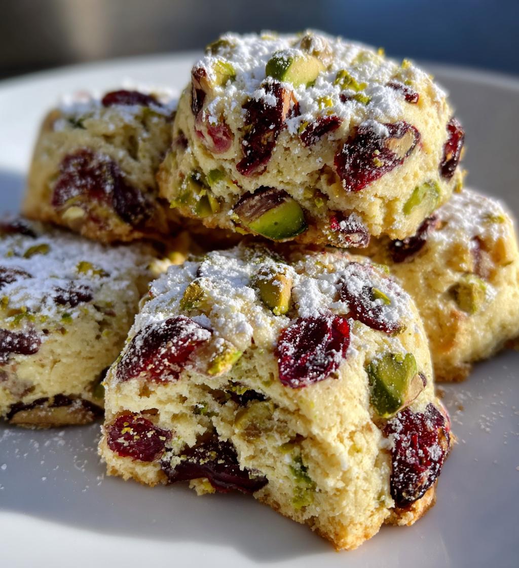 cranberry pistachio shortbread - detail 1