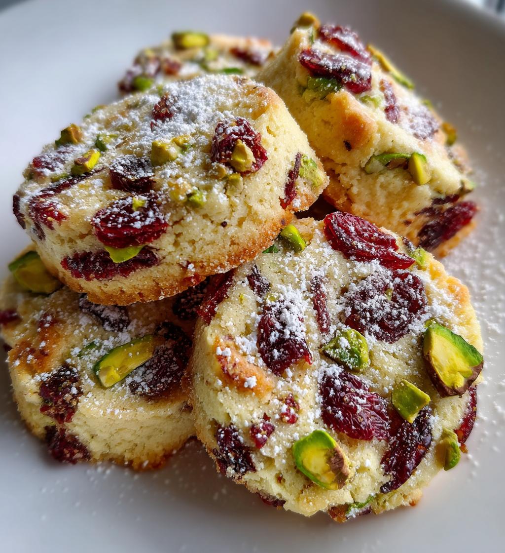 cranberry pistachio shortbread