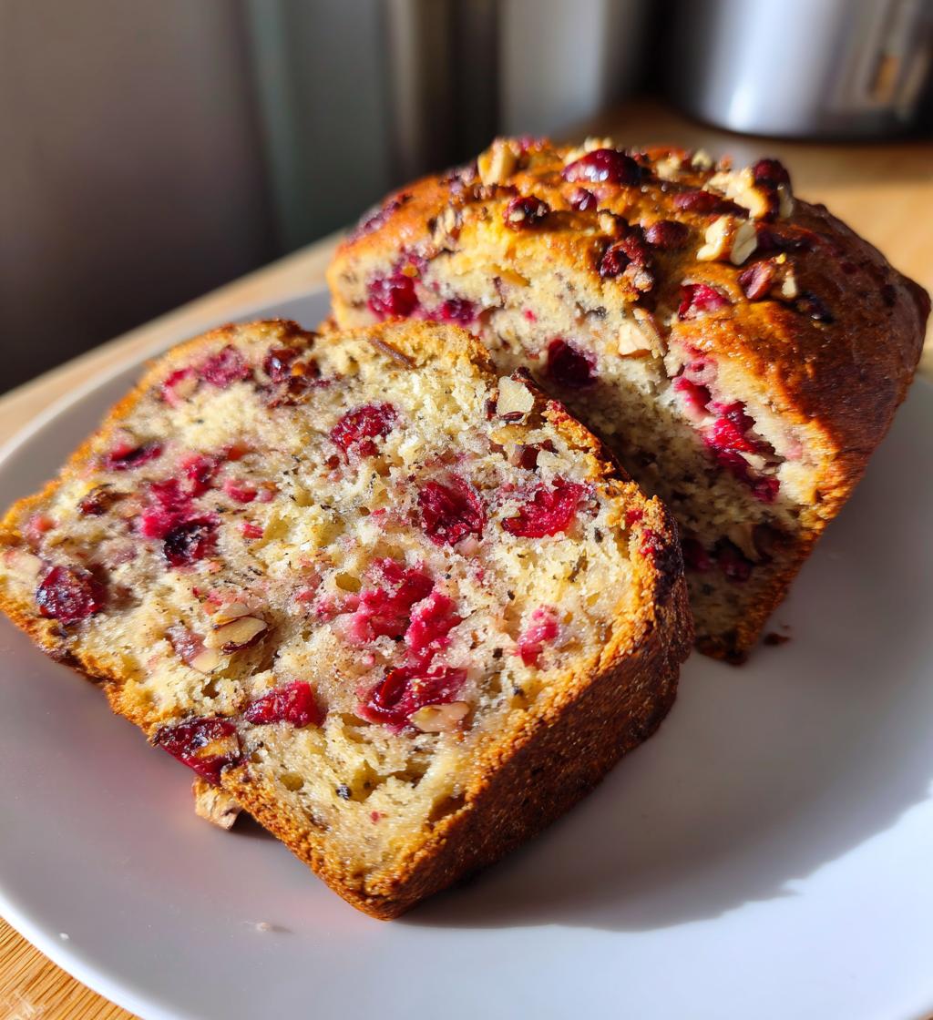 cranberry walnut bread - detail 1