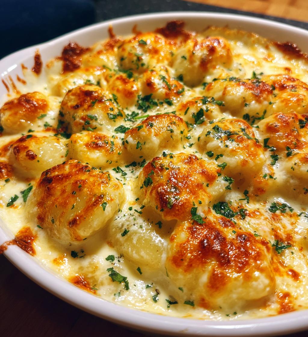 creamy baked gnocchi