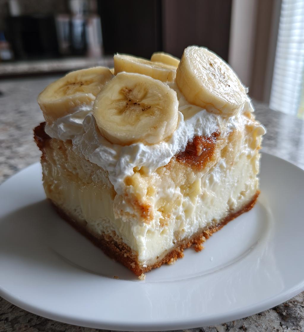 creamy banana pudding cheesecake bars