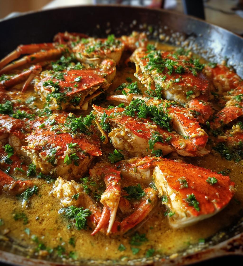 creamy butter garlic crab - detail 1