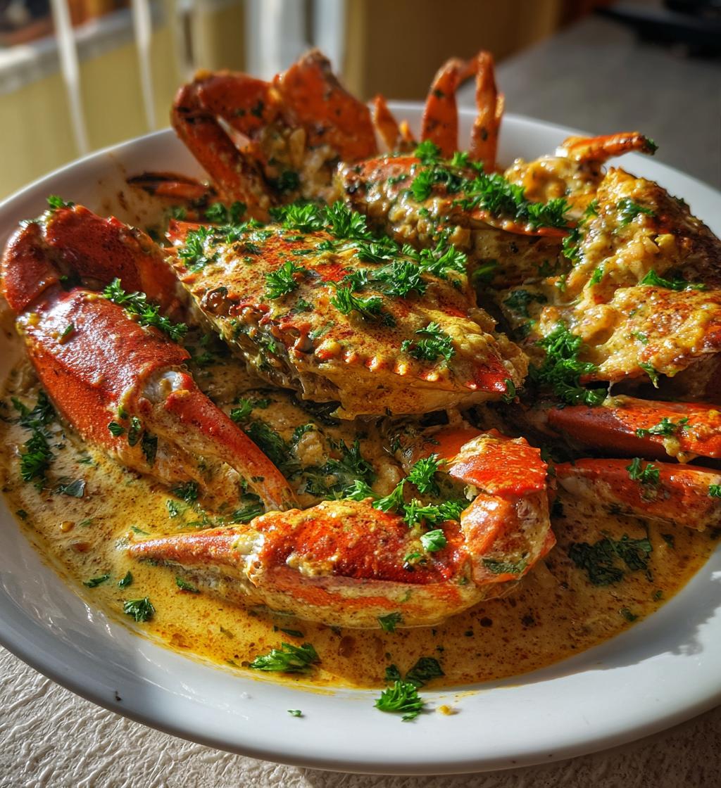 creamy butter garlic crab