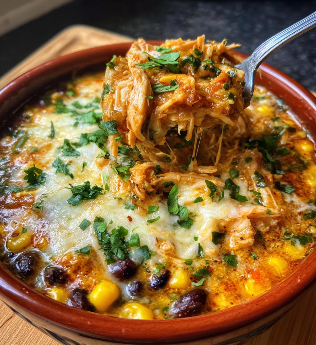 creamy chicken enchilada soup - detail 1