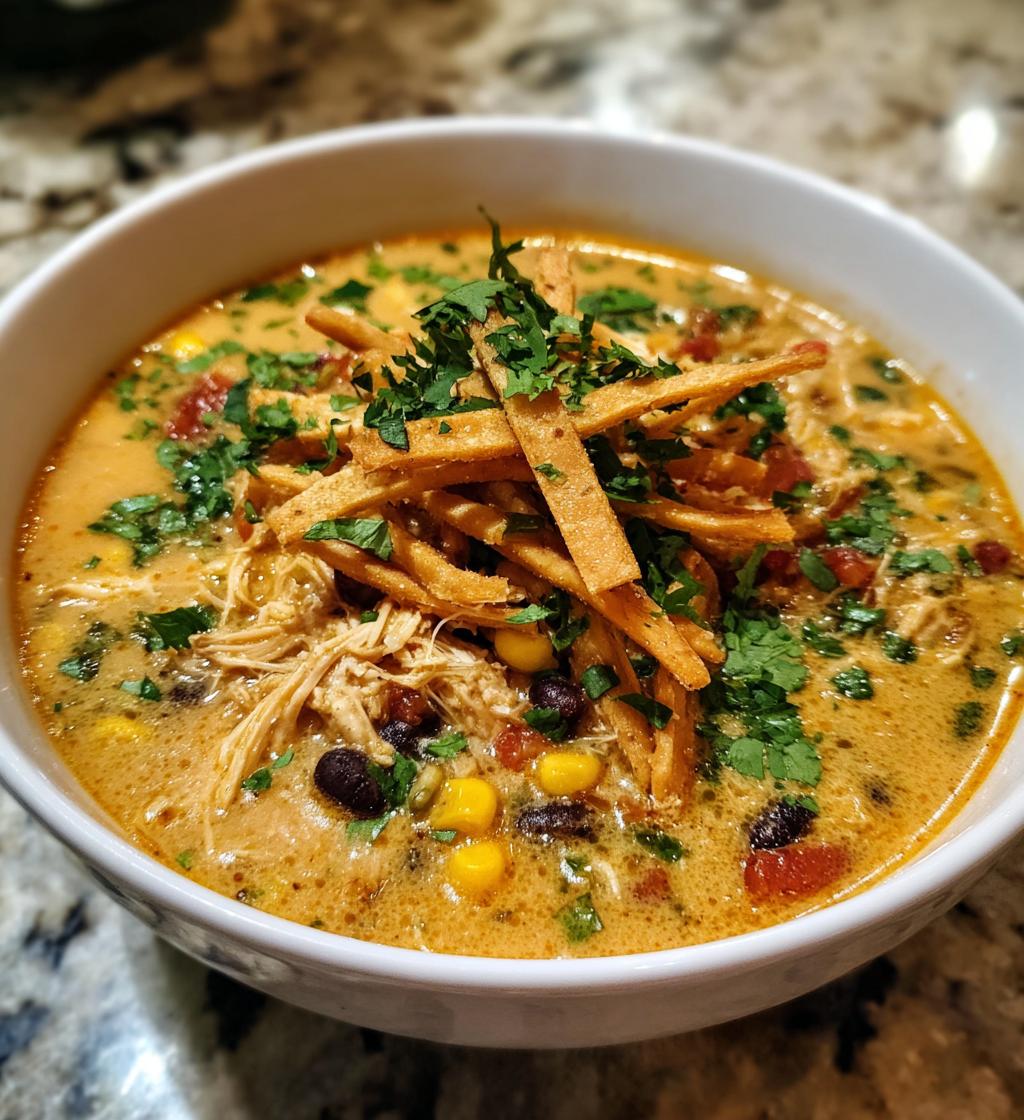 creamy chicken tortilla soup