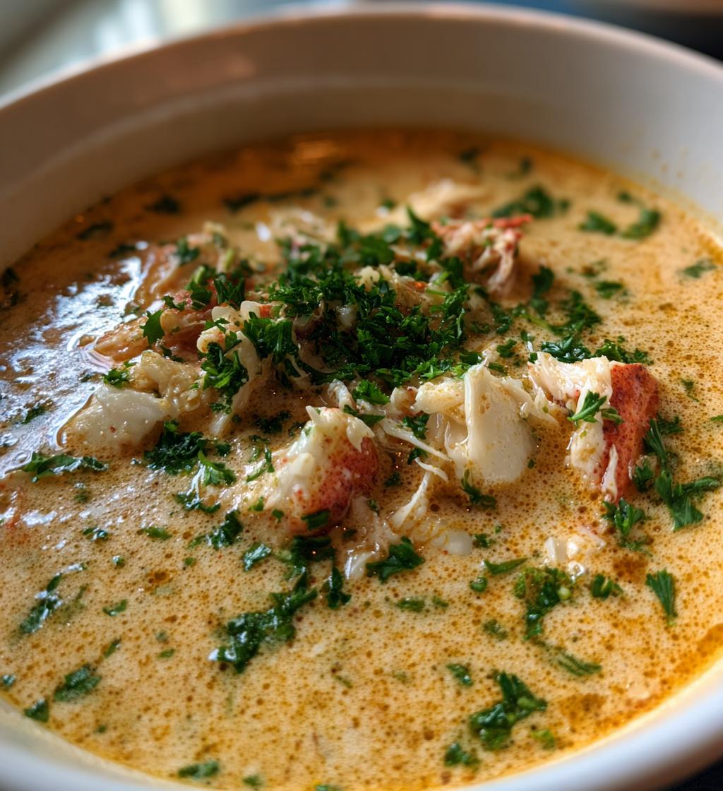 creamy crab bisque - detail 1