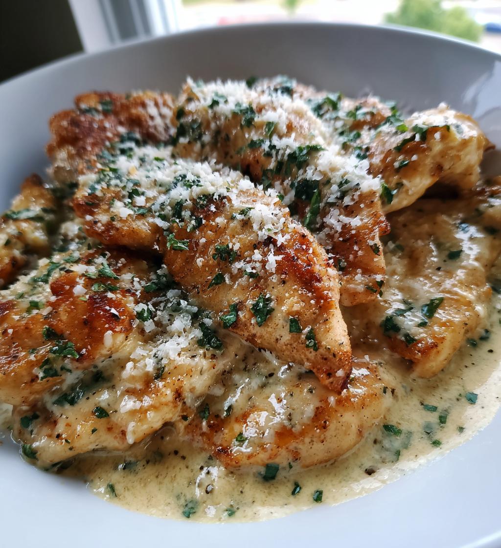 creamy garlic parmesan chicken - detail 1