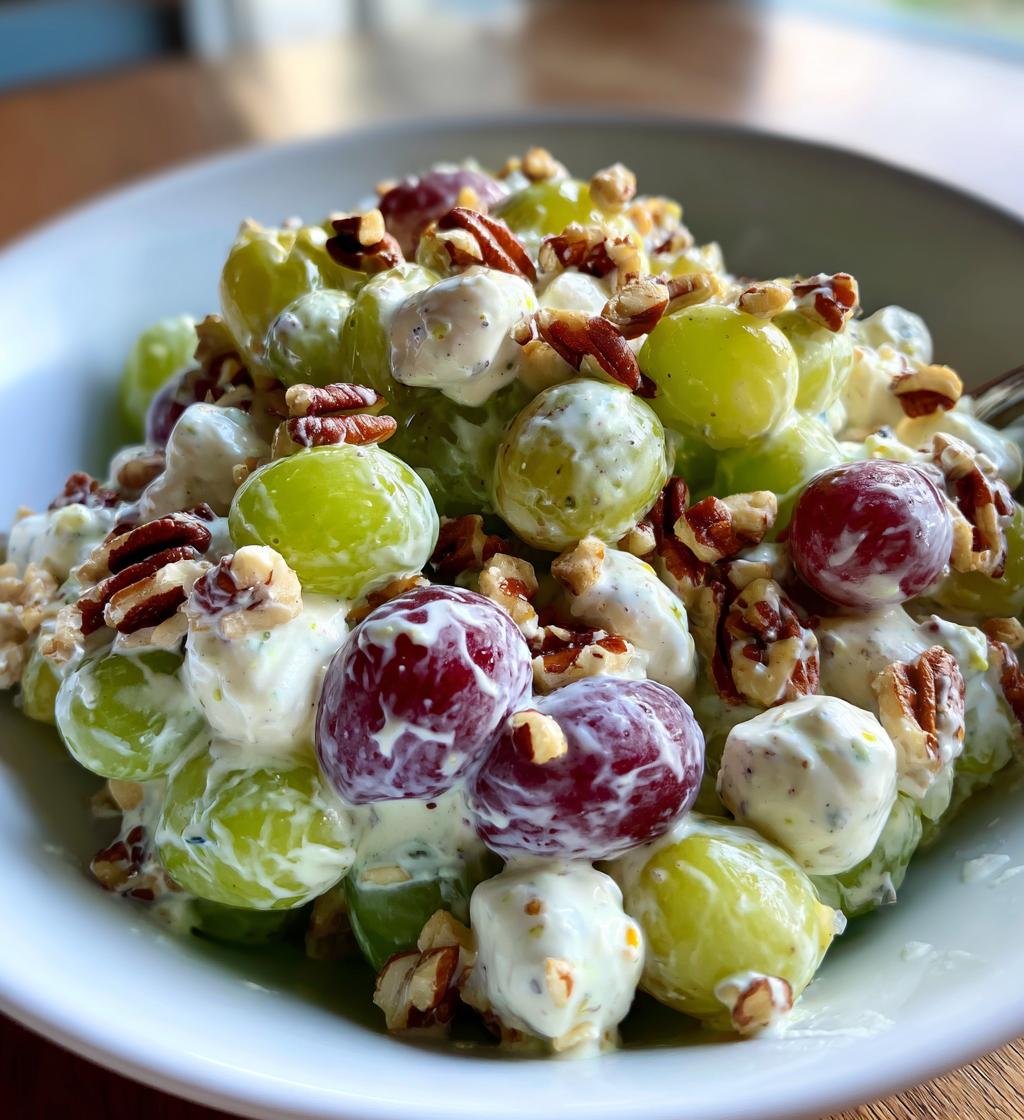 creamy grape salad - detail 1