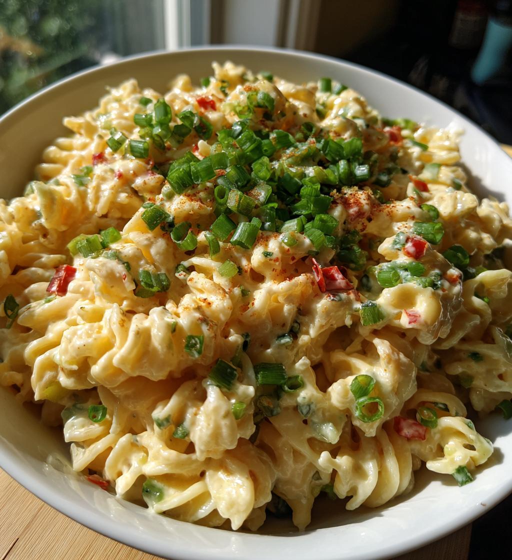 creamy jalapeno popper pasta salad