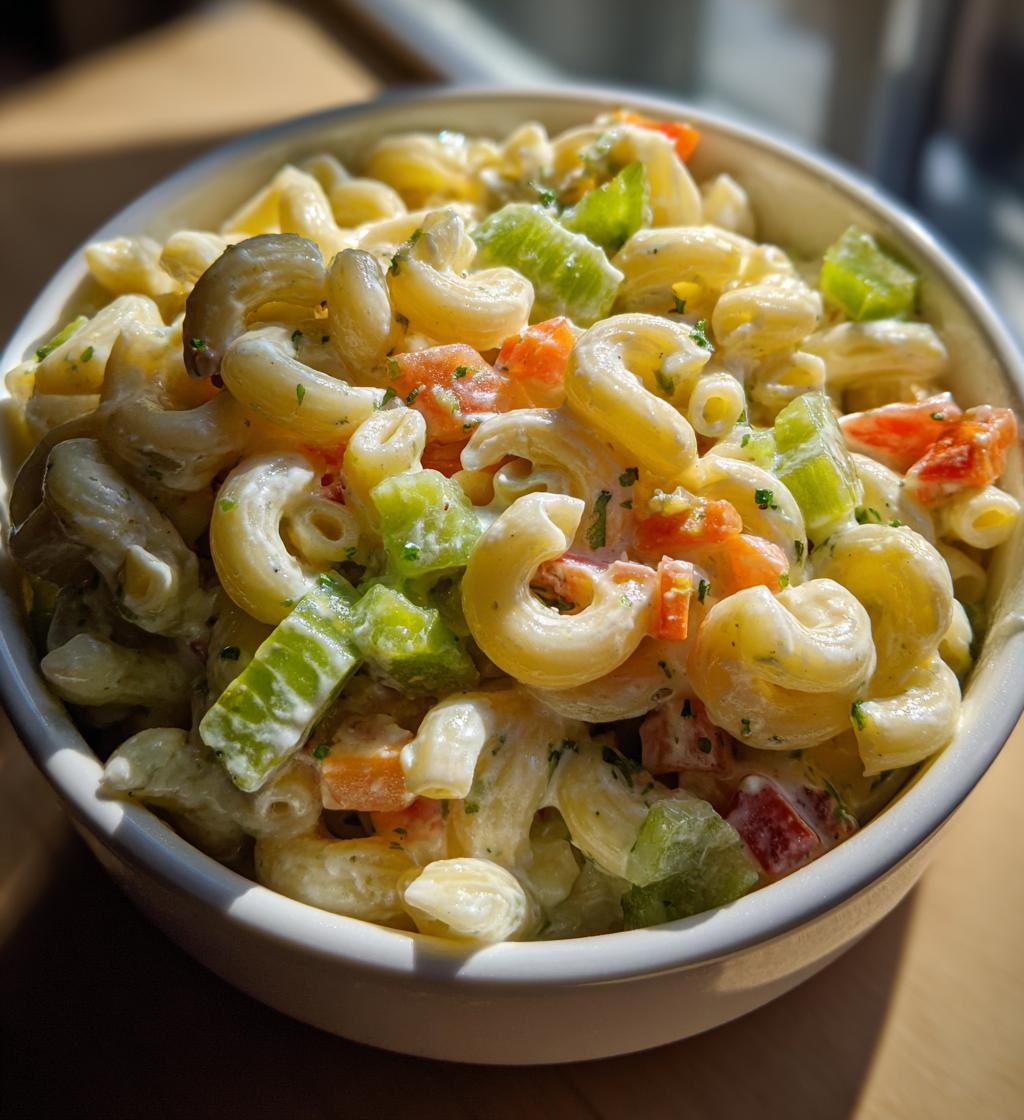 creamy macaroni salad - detail 1