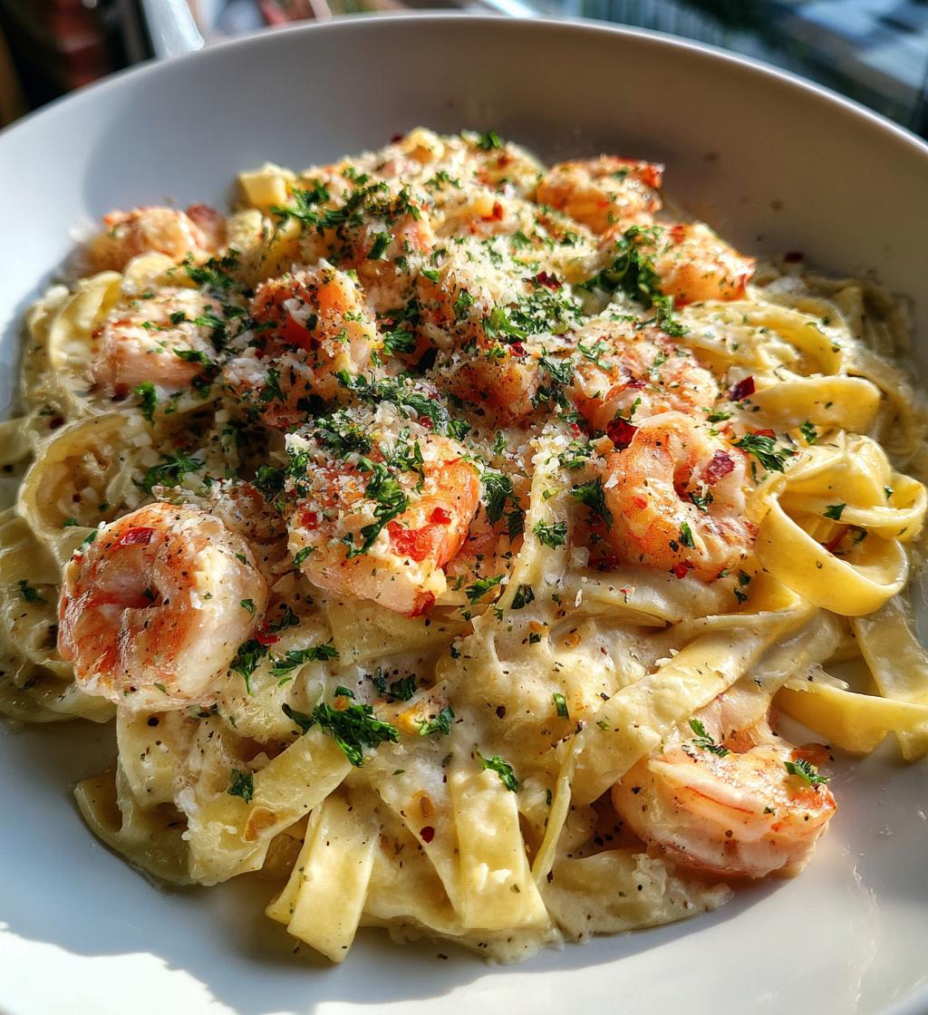 creamy marry me shrimp pasta - detail 1